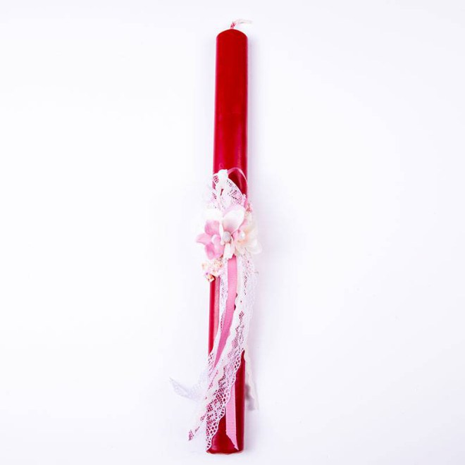 Πασχαλινή λαμπάδα 33cm floral